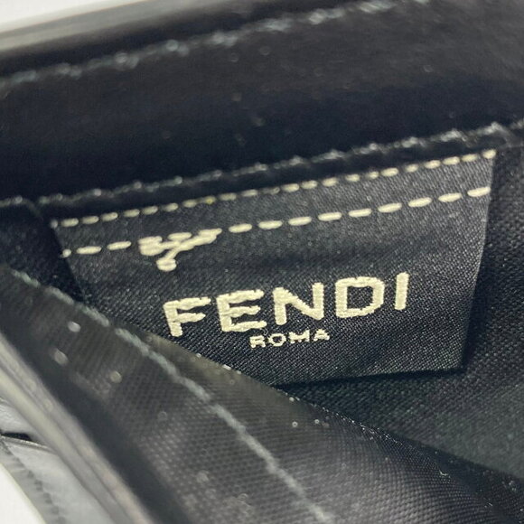 Fendi Leather Bifold Wallet Gray Yellow Black - Picture 6 of 8